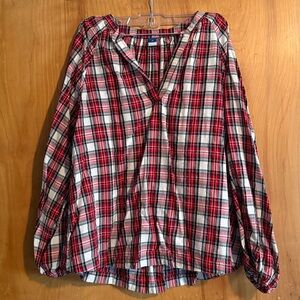 Old Navy Red and Black Plaid Shirt